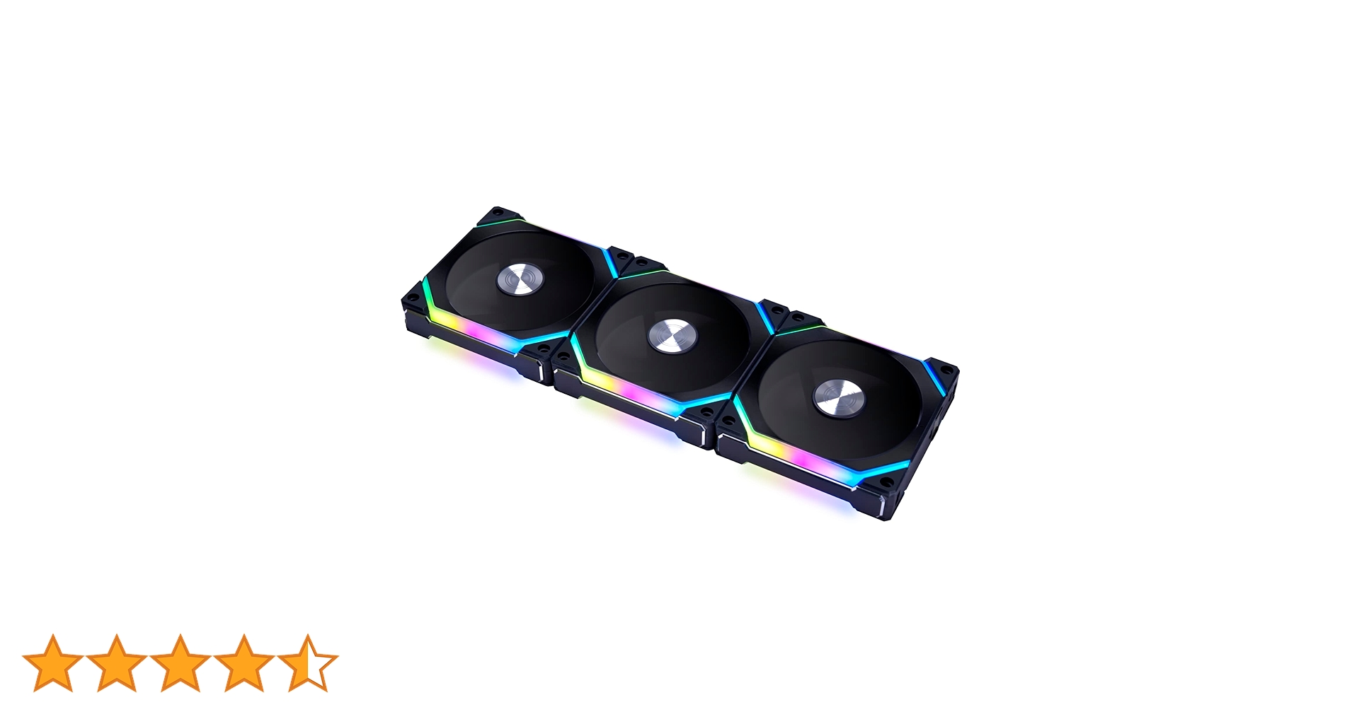 Lian Li UNI FAN SL120 V2 RGB PWM Fans, 3-Pack - 120mm, black.